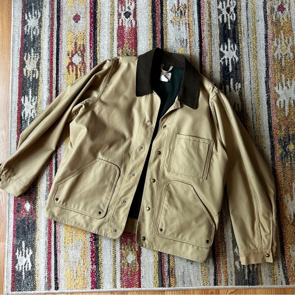 Vintage Filson Tin Klondike Canvas Work Jacket Size Large